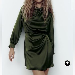 Satin effect ZARA dress